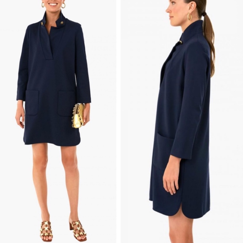 Tuckernuck Emerson Navy Blue Ponte Dress Size XXL - Picture 3 of 13